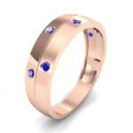 Starlight Split Band Blue Sapphire Ring (0.21 CTW) Perspective View