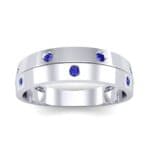 Starlight Split Band Blue Sapphire Ring (0.21 CTW) Top Dynamic View