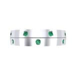 Starlight Split Band Emerald Ring (0.21 CTW) Top Flat View