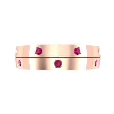 Starlight Split Band Ruby Ring (0.21 CTW) Top Flat View