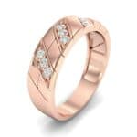 Diagonal Pave Diamond Ring (0.3 CTW) Perspective View