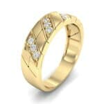 Diagonal Pave Diamond Ring (0.3 CTW) Perspective View