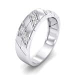 Diagonal Pave Crystal Ring (0.3 CTW) Perspective View