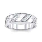 Diagonal Pave Crystal Ring (0.3 CTW) Top Dynamic View