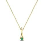 Fold Over Emerald Pendant (0.05 CTW) Perspective View
