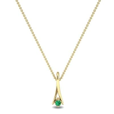 Fold Over Emerald Pendant (0.05 CTW) Perspective View