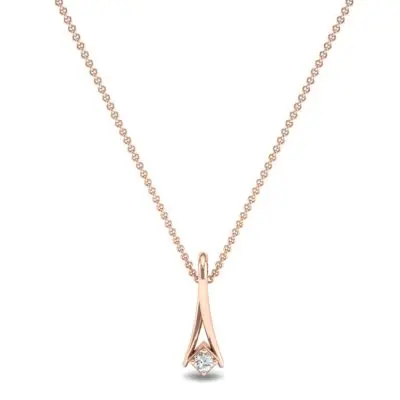 Fold Over Diamond Pendant (0.05 CTW) Perspective View