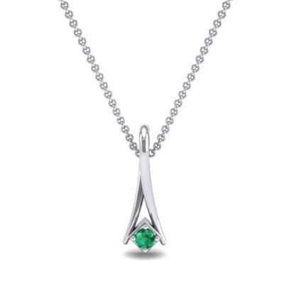 Fold Over Emerald Pendant (0.05 CTW) Top Dynamic View