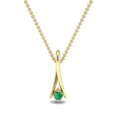 Fold Over Emerald Pendant (0.05 CTW) Top Dynamic View
