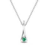 Fold Over Emerald Pendant (0.05 CTW) Top Dynamic View