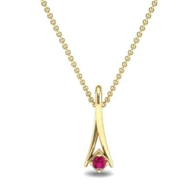 Fold Over Ruby Pendant (0.05 CTW) Top Dynamic View