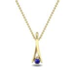 Fold Over Blue Sapphire Pendant (0.05 CTW) Top Dynamic View