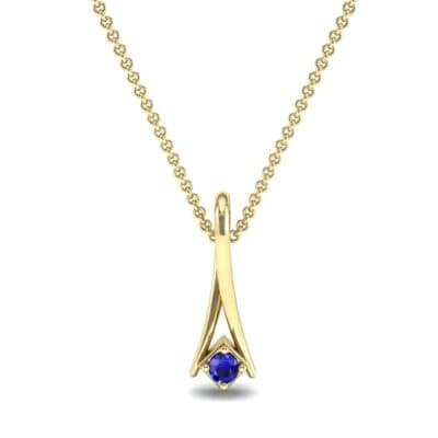 Fold Over Blue Sapphire Pendant (0.05 CTW) Top Dynamic View