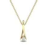 Fold Over Diamond Pendant (0.05 CTW) Top Dynamic View