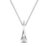 Fold Over Diamond Pendant (0.05 CTW) Top Dynamic View