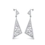 Pave Mosaic Crystal Earrings (1.41 CTW) Perspective View