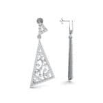 Pave Mosaic Crystal Earrings (1.41 CTW) Top Dynamic View