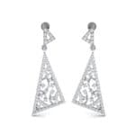 Pave Mosaic Diamond Earrings (1.41 CTW) Side View