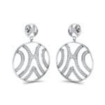 Pave Sahara Diamond Earrings (1.63 CTW) Perspective View