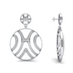 Pave Sahara Diamond Earrings (1.63 CTW) Top Dynamic View