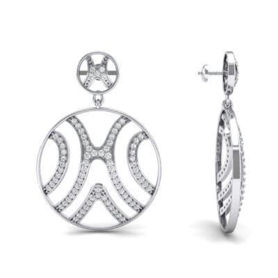 Pave Sahara Diamond Earrings (1.63 CTW) Top Dynamic View