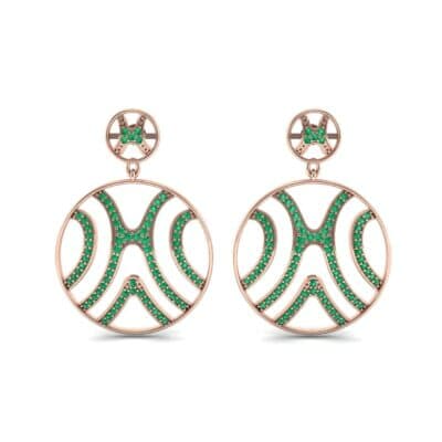 Pave Sahara Emerald Earrings (1.63 CTW) Side View