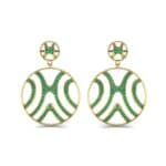 Pave Sahara Emerald Earrings (1.63 CTW) Side View