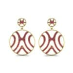Pave Sahara Ruby Earrings (1.63 CTW) Side View