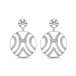 Pave Sahara Diamond Earrings (1.63 CTW) Side View