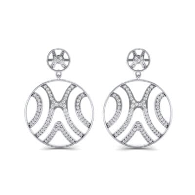Pave Sahara Diamond Earrings (1.63 CTW) Side View