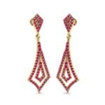 Nested Kite Ruby Earrings (1.34 CTW) Perspective View