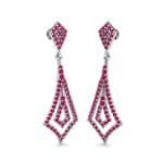 Nested Kite Ruby Earrings (1.34 CTW) Perspective View