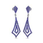 Nested Kite Blue Sapphire Earrings (1.34 CTW) Perspective View