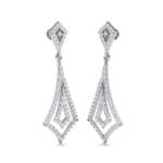 Nested Kite Diamond Earrings (1.34 CTW) Perspective View