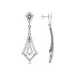 Nested Kite Diamond Earrings (1.34 CTW) Top Dynamic View