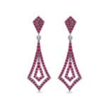 Nested Kite Ruby Earrings (1.34 CTW) Side View