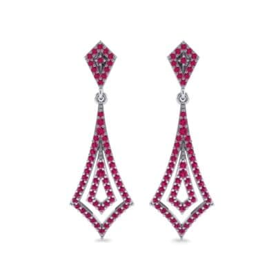 Nested Kite Ruby Earrings (1.34 CTW) Side View