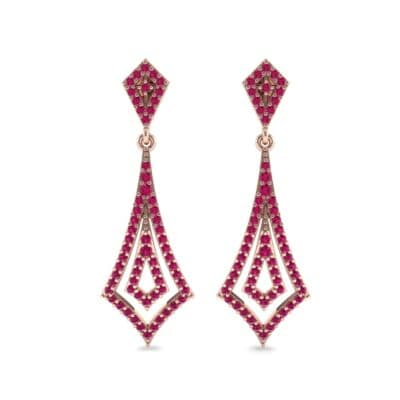 Nested Kite Ruby Earrings (1.34 CTW) Side View