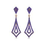 Nested Kite Blue Sapphire Earrings (1.34 CTW) Side View