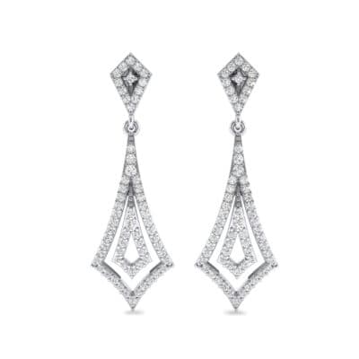 Nested Kite Crystal Earrings (1.34 CTW) Side View