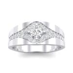 Inset Pave Champion Crystal Engagement Ring (0.52 CTW) Top Dynamic View