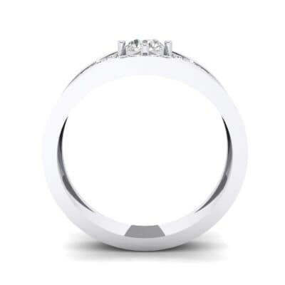 Inset Pave Champion Crystal Engagement Ring (0.52 CTW) Side View