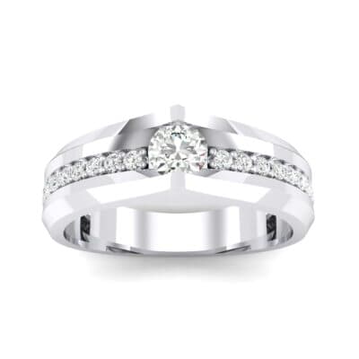 Pave Apex Crystal Engagement Ring (0.41 CTW) Top Dynamic View