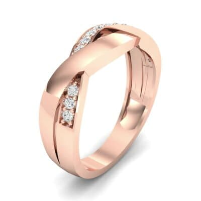 Curved Intertwine Diamond Ring (0.26 CTW) Perspective View