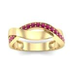 Curved Intertwine Ruby Ring (0.26 CTW) Top Dynamic View