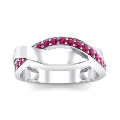 Curved Intertwine Ruby Ring (0.26 CTW) Top Dynamic View
