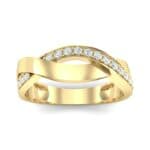 Curved Intertwine Diamond Ring (0.26 CTW) Top Dynamic View