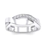 Curved Intertwine Crystal Ring (0.26 CTW) Top Dynamic View