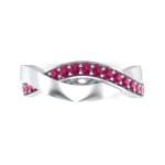 Curved Intertwine Ruby Ring (0.26 CTW) Top Flat View