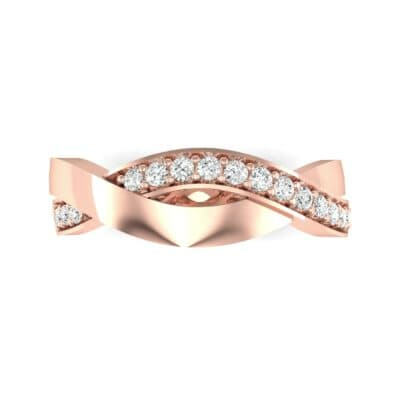 Curved Intertwine Diamond Ring (0.26 CTW) Top Flat View